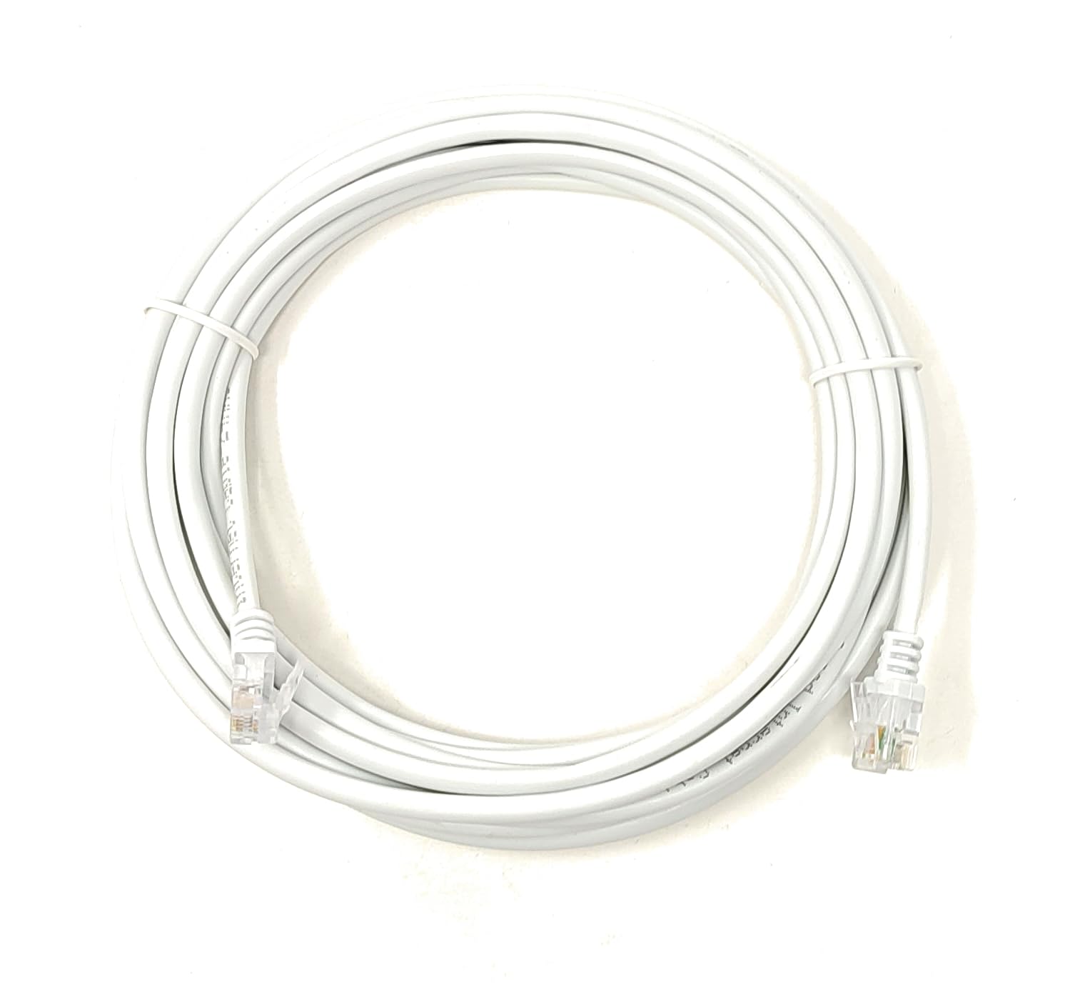 mCore RJ11 to RJ11 ADSL Home Phone, Internet, Broadband, Router, Modem Microfilter Cable Lead Gold Plated Contact Pins (5m, White)