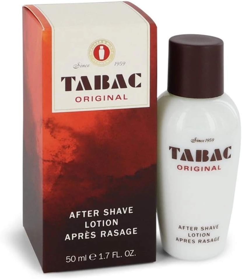Tabac Original Aftershave Lotion for Men 100ml - Refreshing Post-Shave with Classic Scent, WHITE, 100 ml (Pack of 1)
