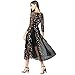 Dezzal Women's Floral Embroidered Sheer Evening Cocktail Dress