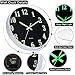 JoFomp Glow in The Dark Clock, 12 Inch Modern Silent Non Ticking Wall Clocks Battery Operated, Night Light Wall Clock for Living Room Decor, Wall Clock Decorative for Kitchen Bedroom