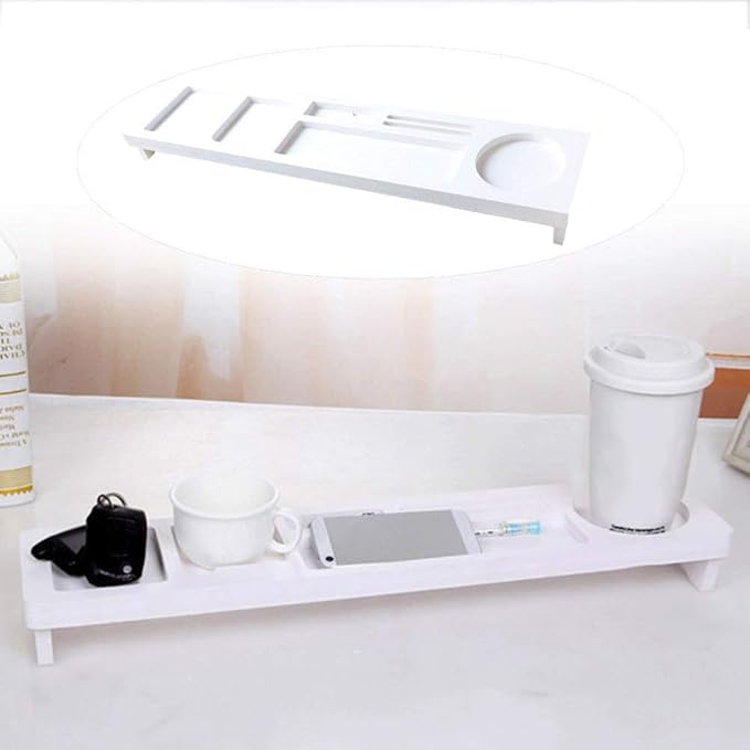 Desktop Organizer Office Supply Organizer Computer Desk Over Keyboard Wooden Tray Storage Rack Adjustable Stand Holder Dustproof Shelf For Keyboard Phone Keys Glasses Cup Holder By Artstore Office Supplies Office Products