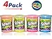 JA-RU Flarp Noise Putty Scented (4 Units Assorted) Squishy Sensory Toys for Easter, ADHD Autism Stress Toy, Great Party Favors Fidget for Kids and Adults Boys & Girls. Plus 1 Bouncy Ball 10041-4p
