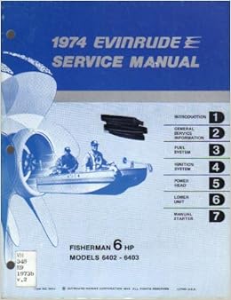 1974 Evinrude Service Manual (FISHERMAN 6 HP Models 6402 - 6403, Item