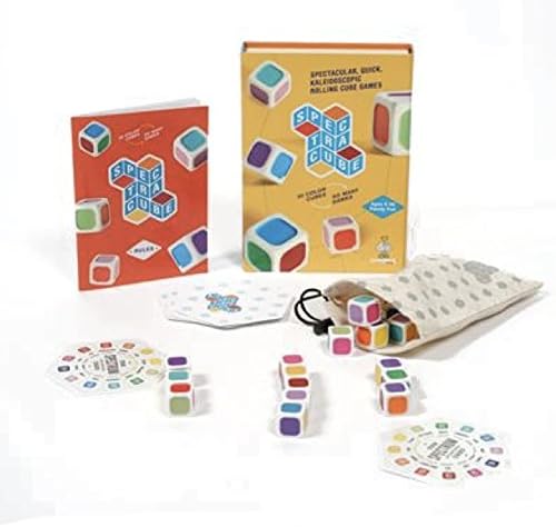 Foxmind, Spectracube, Six Games of Color-Matching and Sequencing, Kaleidoscopic Rolling Cube Games, Easy to Play