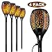 Solar Flame Lights Outdoor Waterproof,LED Solar Torch Lights with Dancing Flickering Flames,Flashlight Safety Light for Garden Decoration Automatic On/Off Dusk to Dawn-4 Pack