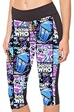 COCOLEGGINGS Womens 3D Digital Print High Waist Workout Yoga Capri Leggings
