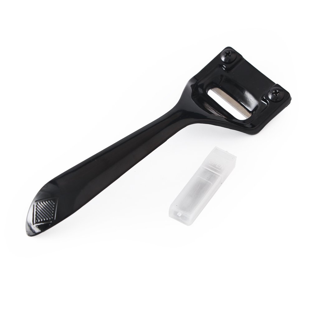 Leather Super Skiver for Thinning with 3 Blades Leather Professional Leathercraft Handmaking Tools of Super Skiver Skiving Tool for Folds, Bends, Seams(Black)