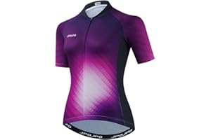 YOUALSO Cycling Jersey Women, Short Sleeve Ladies Bike Shirt Bicycle Clothing for Biking Biker MTB Cyclist Dirt BMX Road Mountain