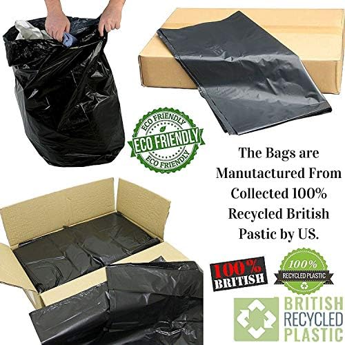 Heavy Duty Dustbin Liners Pack of 50, 46 cm x 74 cm x 99 cm – Thickness 200