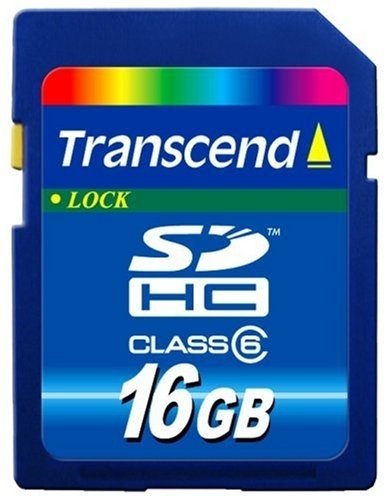 Transcend 16 GB Class 6 SDHC Flash Memory Card TS16GSDHC6E