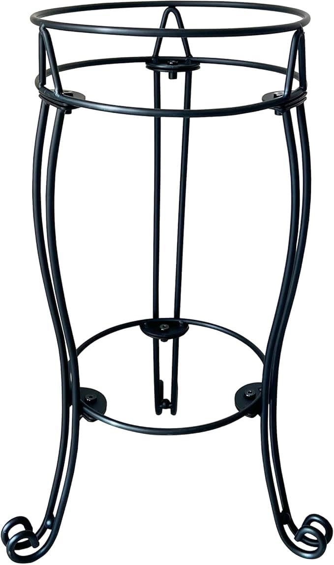 Photo 1 of 19.5 Inch Tall Metal Gazing Ball Stand for 10 or 12 Inch Balls,Garden Gazing Globe Stand Outdoor Ball Holder Birdbath Holder Pan Stand ,Black