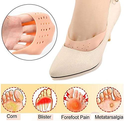 3 works Ballet Silicone Toe Caps Ballet Pointe Pads Toe Sleeves Tip Protector Half Full Toe Protection Toe Pad Forefoot Cushion Pads High Heels Toe Cap with Breathable Holes - Image 3