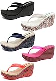 Ipanema Brasil Lipstick Thong Womens Wedge Flip Flops