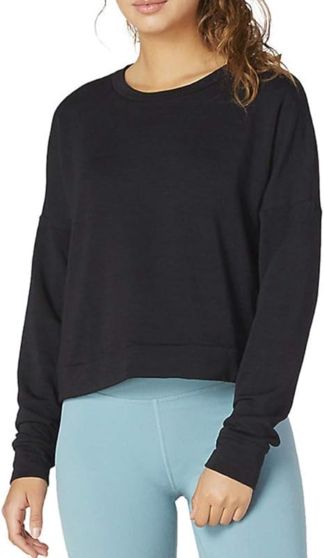 beyond yoga over tied cropped pullover