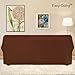 Easy-Going Stretch Sofa Slipcover 1-Piece Sofa Cover Furniture Protector Couch Soft with Elastic Bottom for Kids, Polyester Spandex Jacquard Fabric Small Checks (Sofa, Coffee)