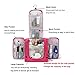 Large Hanging Travel Toiletry Bag for Men and Women Waterproof Makeup Organizer Bag wash bag Shaving Kit Cosmetic Bag for Accessories, Shampoo Bathroom Shower, Personal Items RoseRed