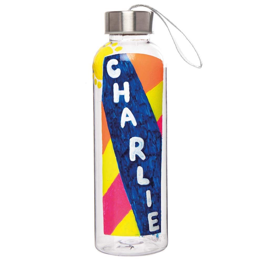 Baker Ross AX323 Design Your Own Water Bottles - Pack of 2, Creative Art and Craft Supplies for Kids to Design and Decorate - Image 4