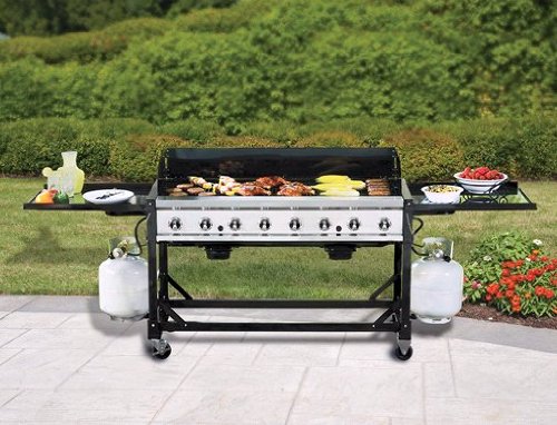Commercial LP Gas Portable 8Burner Event BBQ Grill w/ PVC Fitted Cover Buy Online in UAE