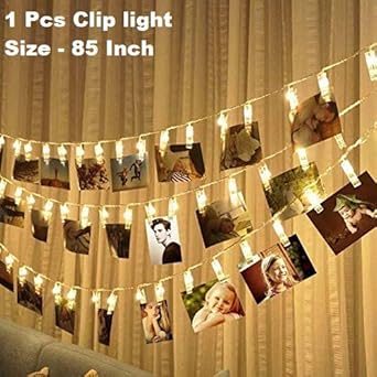 Satyam Kraft Battery Powered 10 Clip Indoor Outdoor Decoration Light