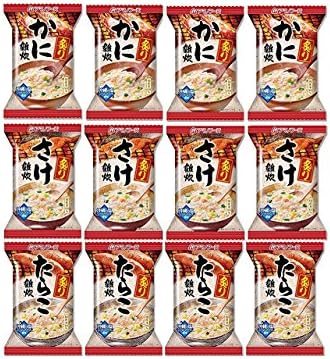 Amano Foods Japan Japanese rice soup with Seared seafood Zosui 3 types x 2 pc (set of 2)