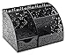 EasyPAG Desk Organizer Carved Hollow Gear Pattern Desk Accessories Caddy with Drawer,Black