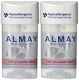 Almay Clear Gel Antiperspirant & Deodorant, Powder Fresh - 2.25 oz - 2 pk