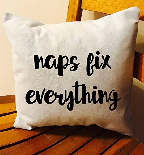 Naps Fix Everything Throw Pillow Naps Cushion Teen Bedroom Decor