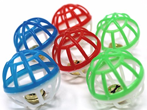 2012 6 x 1" BIRD FOOT TOY ball cockatiel parakeet toys cage parrot cat parrotlet