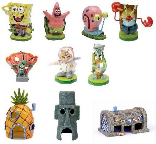 Spongebob aquarium decorations set 10pc