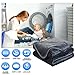Soft Queen Size Blanket All Season Warm Fuzzy Microplush Lightweight Thermal Fleece Blankets for Couch Bed Sofa,90x90 Inches,Dark Gray