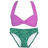 Fin Fun Mermaid Girls Clamshell Bikini Set, Mermaidens Swimsuits and Swimwear