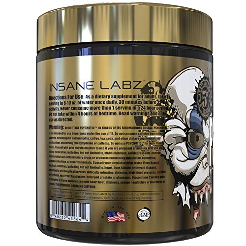 Insane Labz Psychotic Gold, High Stimulant Pre Workout Powder, Extreme