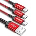 Micro USB Cable Android, JSAUX 3-Pack(1ft+3.3ft+6.6ft)Micro USB to USB A High Speed Sync Charger Nylon Braided Cord Compatible with Samsung galaxy S6 S7 Edge Note 5,Kindle,LG,Xbox,PS4,Camera and More(