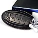 Cadtealir Calfskin Genuine Leather Key fob Cover case Holder only for Nissan Altima Maxima Murano Pathfinder Rogue Armada 4 Buttons