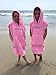 COR Surf Poncho Changing Towel Robe with Hood and Front Pocket for Kids, Doubles Up As Beach Towel and Blanket, Made of Quick Dry Microfiber, Fits Ages 3-8 Years Old (Pink, one Size fits Most)