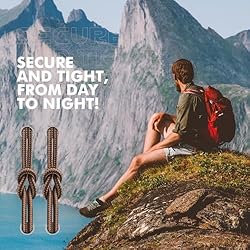 Stepace Round Shoelaces [2 Pairs] Heavy Duty Boot