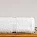 Bare Cotton Luxury Hotel & Spa Towel 100% Genuine Turkish Bath Towels Dobby Border, White, Set of 4