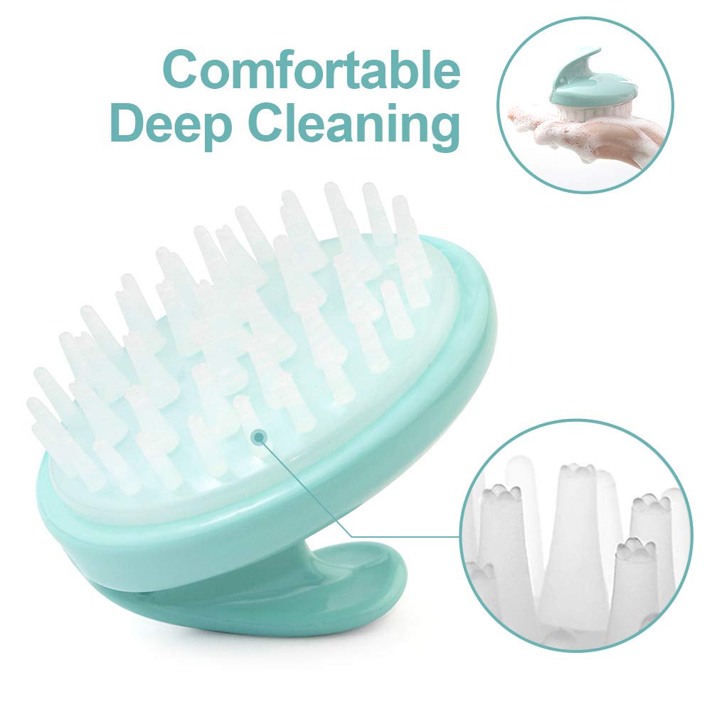 SENWOW Shampoo Brush Soft Silicone Hair Scalp Shower Massage Brush Comb for Men Women Kids