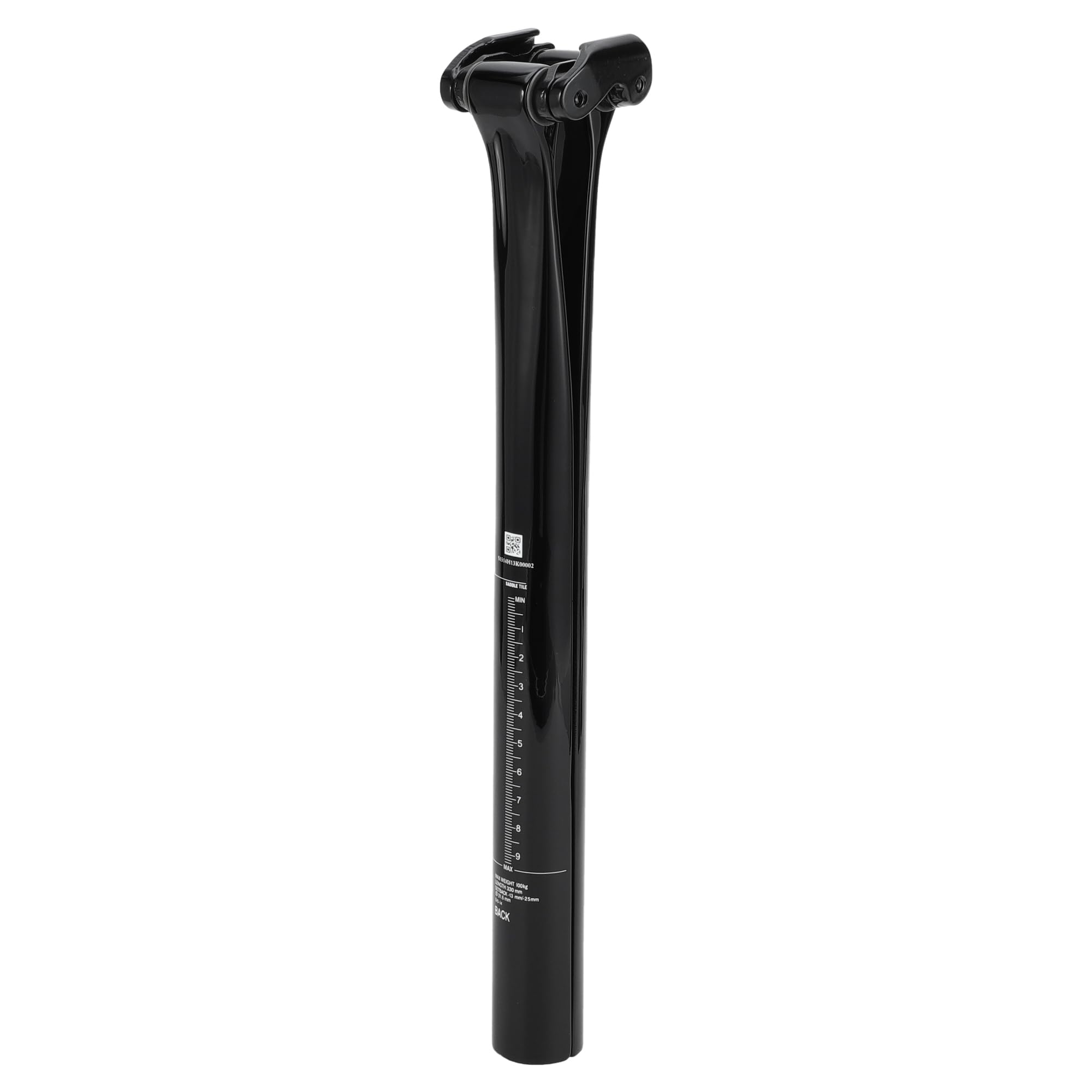 INFINAUTO Bike Seat Posts 31.6x330mm Bike Saddle Post Seat Tube Carbon Fiber Gloss Black Adjustable Angle Seat 12mm Offset
