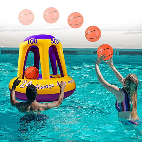 Pool Basketball Hoop, Extra Large Basketball Hoop with Ball Included