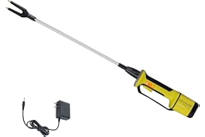 VET.PLUS VETPLUS Waterproof Cattle Prod, Rechargeable Livestock Prod with LED Torchlight for Cattle, Cow, Hog, Goat, and Sheep, Animal Prod Equipped with 23“ Flexible Shaft (Total 33 inch)