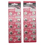 SUNCOM (20 pcs) AG9 Alkaline 1.5V Button Cell Battery Single Use LR936 LR45 SP394 L936 SR45H G9 Watch Toys Remotes Cameras