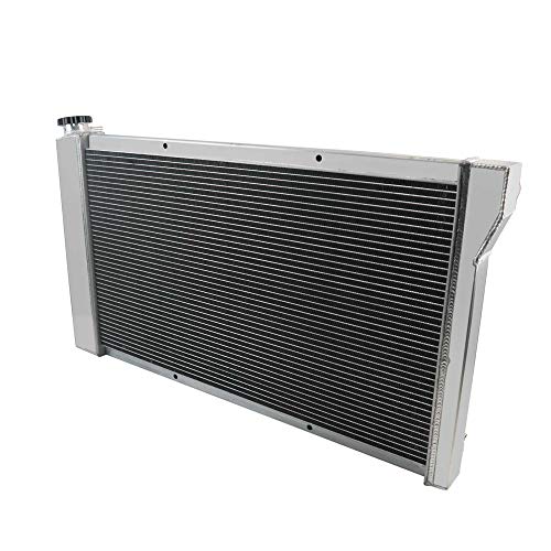 OzCoolingParts 4 Row Core Aluminum Radiator + 2 x 12" Fan w/Shroud + Thermostat/Relay Wire Kit for 1967-1972 68 69 70 71 Chevy C10 C20 K10 K20 K30 Pickup Trucks and GMC More Models