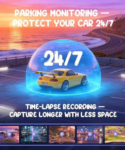 KAWA Mini 2K Spherical Dashcam,Voice Control,WiFi Car Camera | 360° Rotation,32GB TF Card Included,G-Sensor,Loop Recording,NightEagle,24H Parking Mode