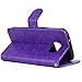 Galaxy S7 Case, LK Galaxy S7 Wallet Case, Luxury PU Leather Case Flip Cover with Card Slots & Stand For Samsung Galaxy S7, PURPLE