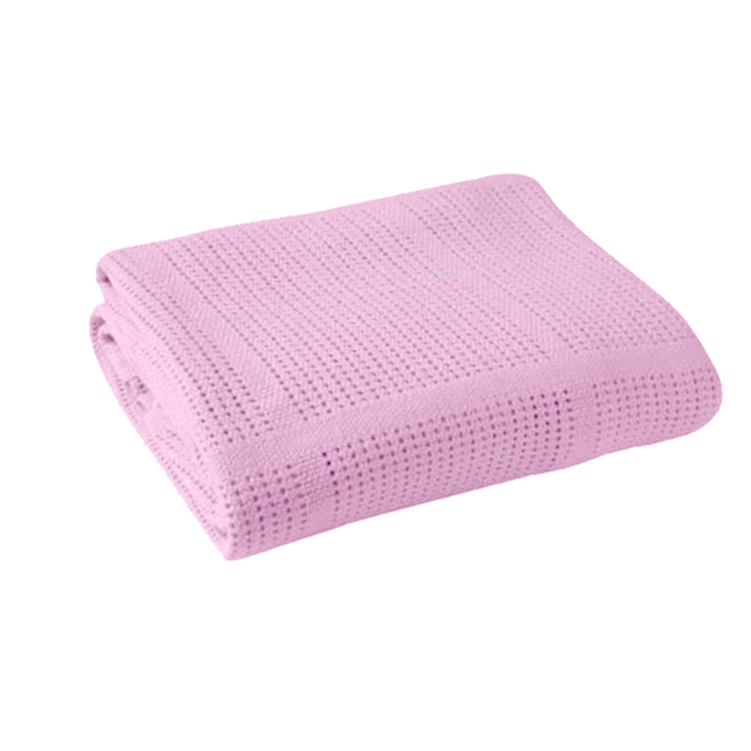 Pentrum Cellular Baby Blankets for Moses Basket/Travel/Pram/Car 100% Soft Cotton (Pink)