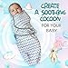 Bublo Baby Swaddles for Newborns – 3-Pack Infant Swaddles 3-6 Months – Adjustable Swaddle Sleep Sack – Soft Organic Cotton Baby Wrap for Safe & Cozy Sleep (White Grey)
