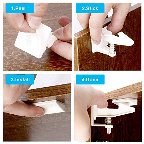 4 Proofing+Locks+Vkania+Adhesive+No+Drilling+Magnetic+Optional