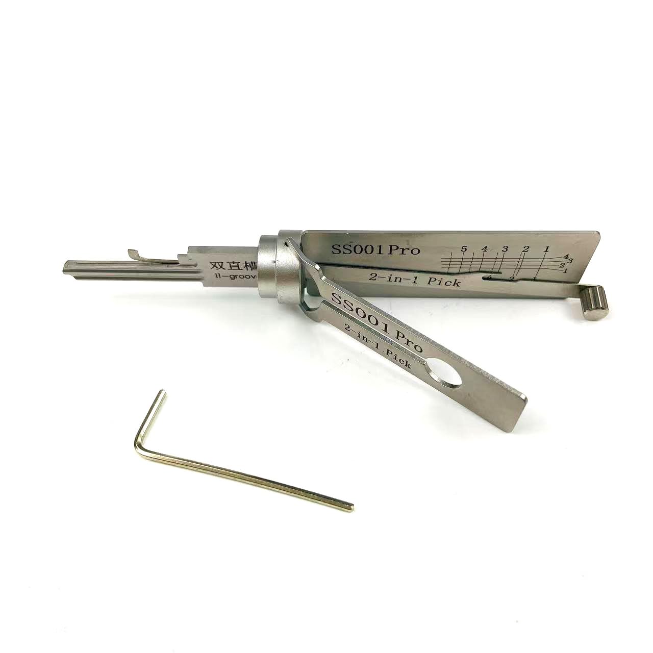 TPM Go SS001 LishiTools Lock Pick Tool for Double-Groove Door Lock,Pro 2 in 1 Decoder and Pick Tools