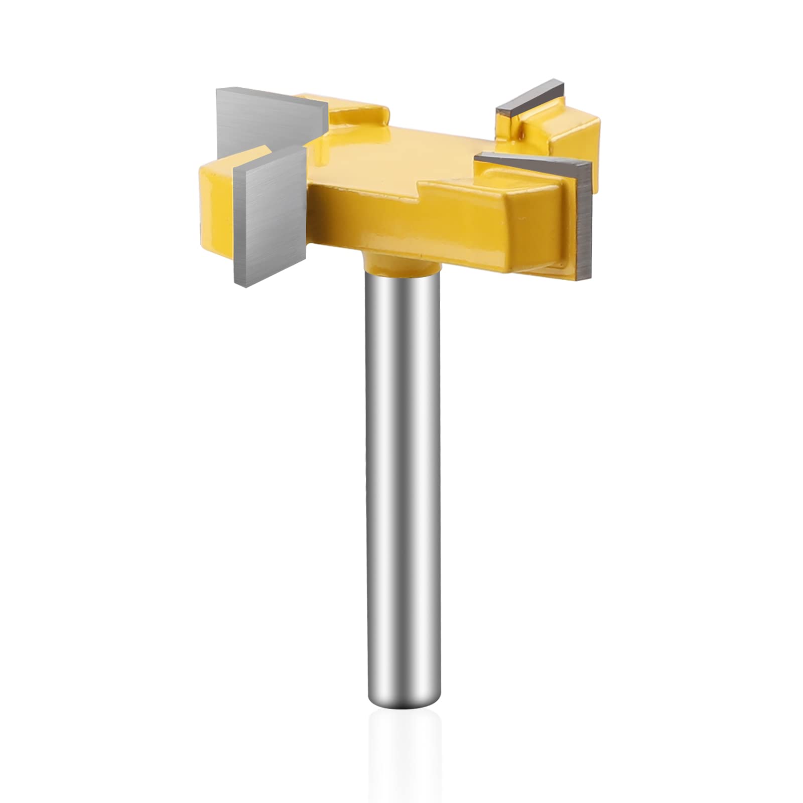 CPROSP Surface Mill, Grooving Mill, Router Bit 8 mm Blade 1/4 Inch Shank T for Doors, Tables, Shelves, Walls and More